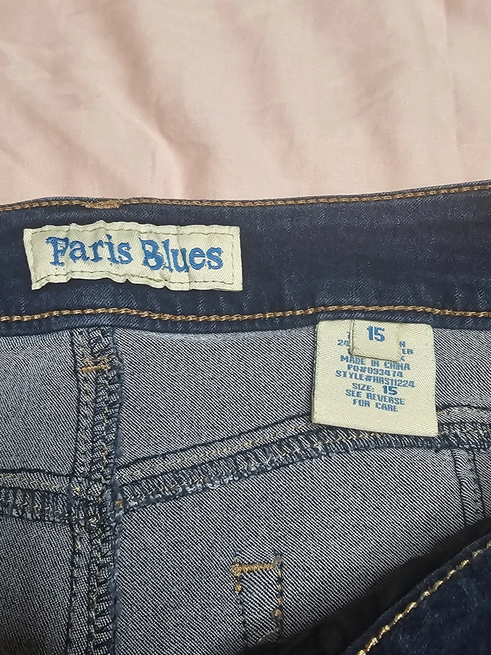 Paris Blues Dark Wash Denim Shortie Shorts -15